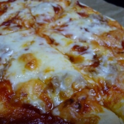 主人に褒められました(*^_^*)ツナをピザに使ったのは初めてですが美味しくできました(*^_^*)